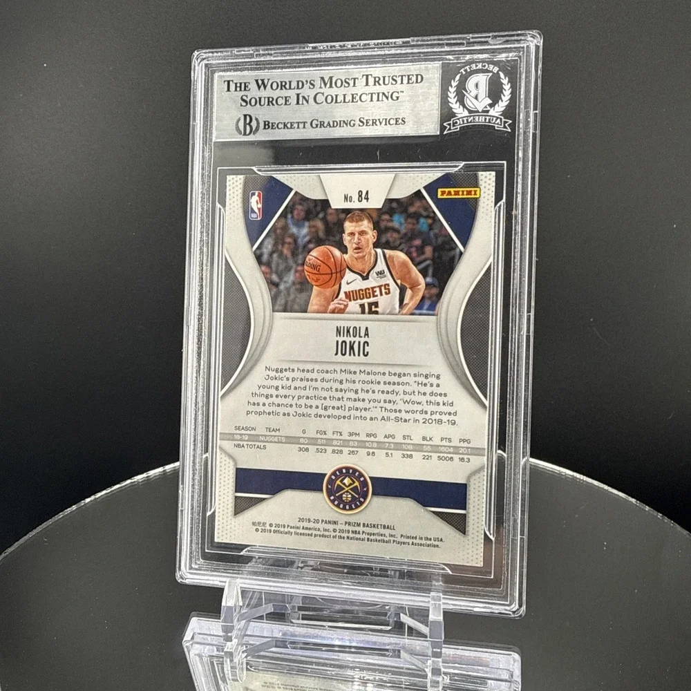 Nikola Jokic #84 2019 Prizm Autograph BGS Auth Certified - Nuggets